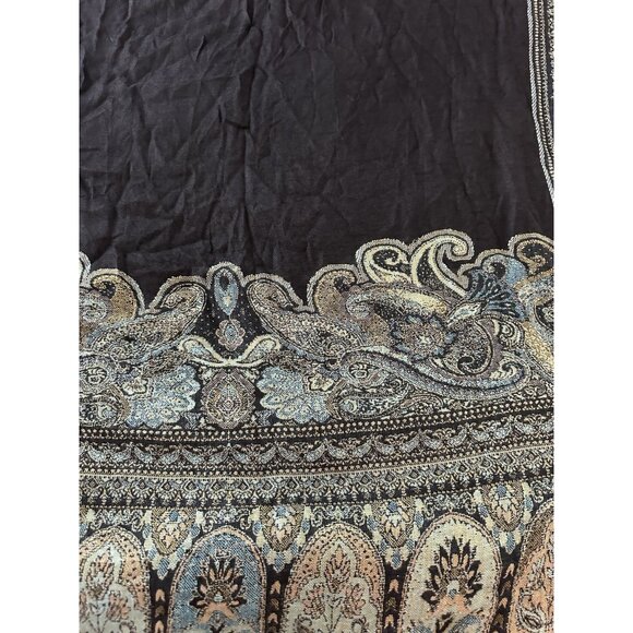 ECHO Wrap Bohemian Ethnic Print Scarf Large shoulder Head Wrap Hair Scarf India - Picture 11 of 12